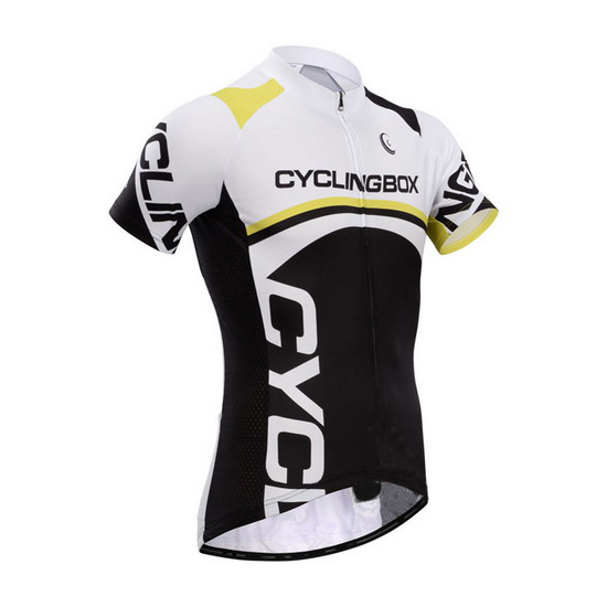 2014 Maillot Fox CyclingBox Tirantes Mangas Cortas Negro Y Blanc